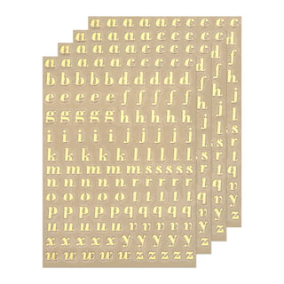 Gold Small Mixed Print & Script Glitter Letter Stickers - (228 pcs) –