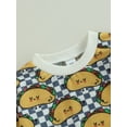 thumbnail image 5 of Wassery Baby Boys Girls Jumpsuits Long Sleeve Crew Neck Plaid Taco Print Bodysuits Infant Fall Casual Romper 0-18M, 5 of 7