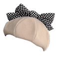 thumbnail image 1 of Boina de invierno para niñas, gorro de boina decorado con lazo, 1 of 5