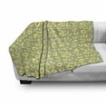 thumbnail image 2 of Fruit Soft Flannel Fleece Blanket, Summer Apple Pear in Poly Art Fractal Modern Juice Season Tropic Graphic, Cozy Plush for Indoor and Outdoor Use, 50" x 60", Pale Green Pale Yellow, by Ambesonne, 2 of 5