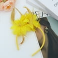 thumbnail image 2 of Ediodpoh Ladies Carnival Feather Headband with Flower European Style Bridal Hair Accessories for Parties and Events Yellow, 2 of 2