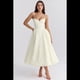 thumbnail image 4 of Vestidos de Invitada de Boda para Mujer, con Tirantes Finos, Corsé, para Fiesta de , con Encaje Floral, Vestidos Largos de Fiesta Crema M, 4 of 9
