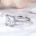 thumbnail image 3 of Bow Jewel 14K White Gold Plated Wedding Ring - Double Prong 2.26 Ct Cushion Cut Excellent Diamond Classic Ring for Women's - Engagement Ring for Her - Giftsfriend - Custom Ring, 3 of 10