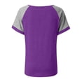 thumbnail image 4 of Camisas de Cuello de Tripulación de Manga Corta para las Mujeres Casual Cuello Redondo Top de Manga Corta Tejido Súper Suave para el Verano, 4 of 5