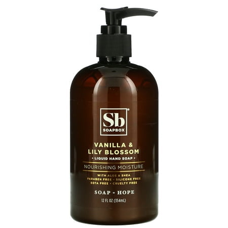 Soapbox, Liquid Hand Soap with Aloe Shea, Vanilla Lily Blossom, 12 fl oz (354 ml)