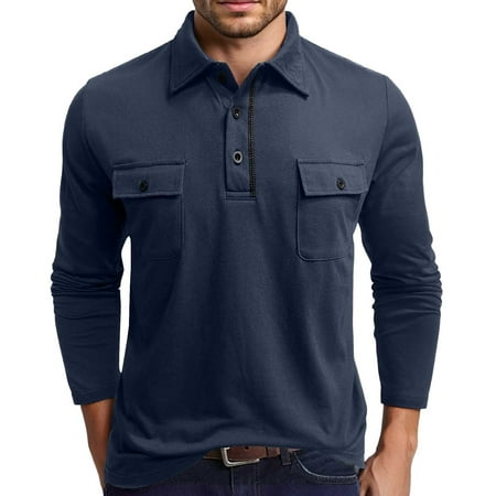 KKBOTIVE Long Sleeve Polo Shirts for Men Casual Collared Polo Shirt Cozy Pullover Fashion Fall Spring Clothes Mens Apparel ( Navy Size: M ) KKBOTIVE Long Sleeve Polo Shirts for Men Casual Collared Polo Shirt Cozy Pullover Fashion Fall Spring Clothes Mens Apparel ( Navy Size: M )