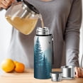 thumbnail image 4 of 20 Oz Forest with Mountains Coffee Tumbler Double Wall Insulated Stainless Steel Water Bottle | Metal Reusable Thermoses Flask with Cup Cap | Leak & Sweat Proof with Anti-Dust Lid, 4 of 7