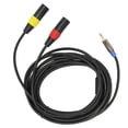 thumbnail image 4 of Cable XLR de 1/8 de pulgada a adaptador profesional XLR de 3,5 mm a macho doble para iPhone, PC, portátil, 3 m/9,8 pies, 4 of 12