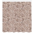 thumbnail image 2 of Ambesonne Vintage Shower Curtain, Floral Swirls of Victorian, 69"Wx70"L, Warm Taupe, 2 of 4