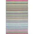 thumbnail image 3 of Fab Habitat Outdoor Rug - Waterproof, Fade Resistant, Crease-Free - Premium Recycled Plastic - Striped - Large Patio, Deck, Sunroom, Camping, RV - Cancun - Candy - 6 x 9 ft, 3 of 9