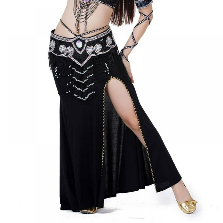 Sexy Professional Women Belly Dance Costume with Slit Modal Cotton