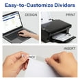 thumbnail image 4 of Avery Extra-Wide Big Tab Dividers, 8-Tab, Clear, 6 Sets (11254), 4 of 9