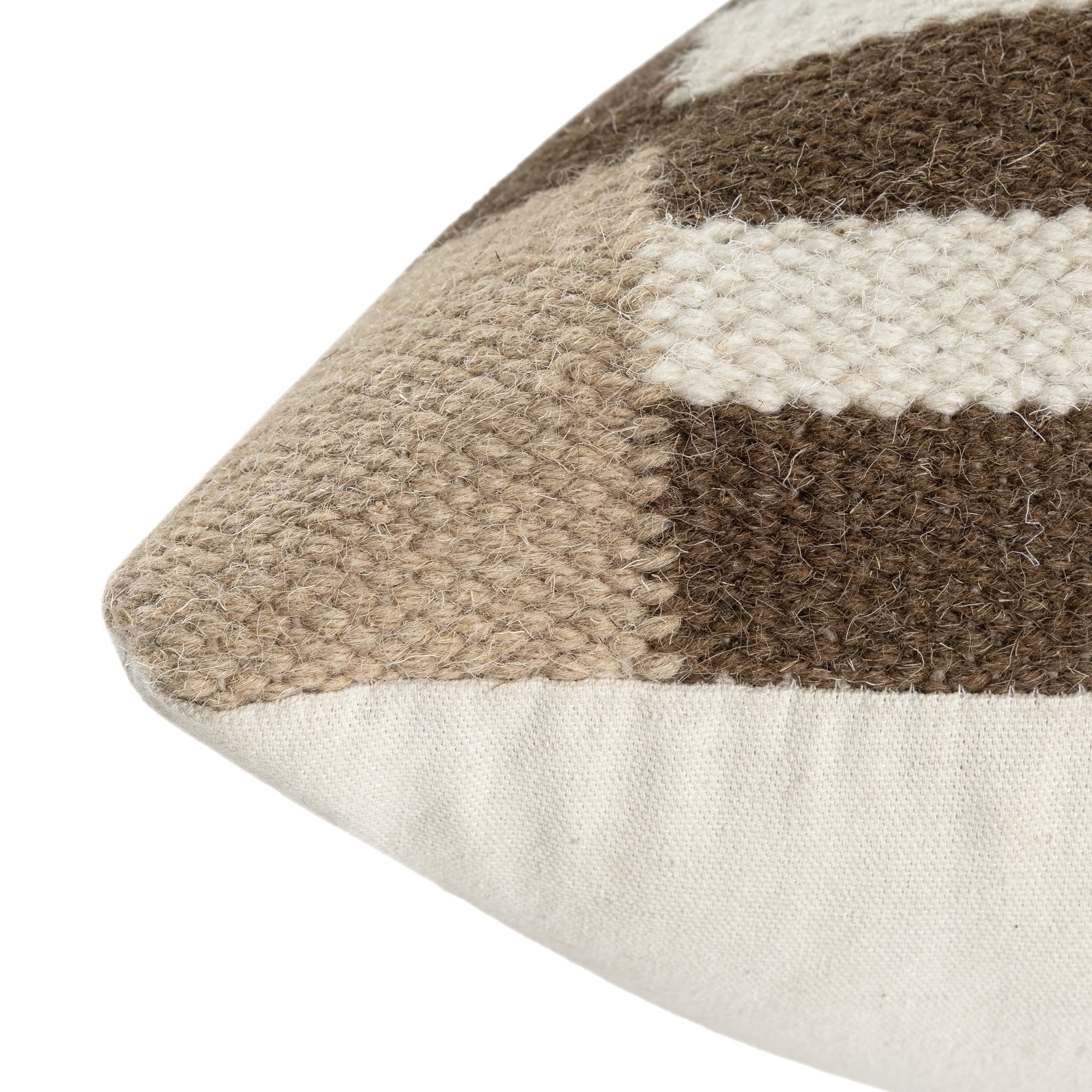 Ox Bay Cairo 24" x 24" Brown/Multi Geometric Wool Blend Adult Decorative Throw Pillow