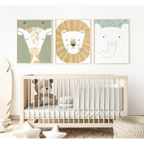 Nemo and Her Safari Nursery Art Print Set of 3, Nursery Wall Art Picture, Animal Wall Decor Wall Art Kids, Nursery Safari Artwork for Bedroom