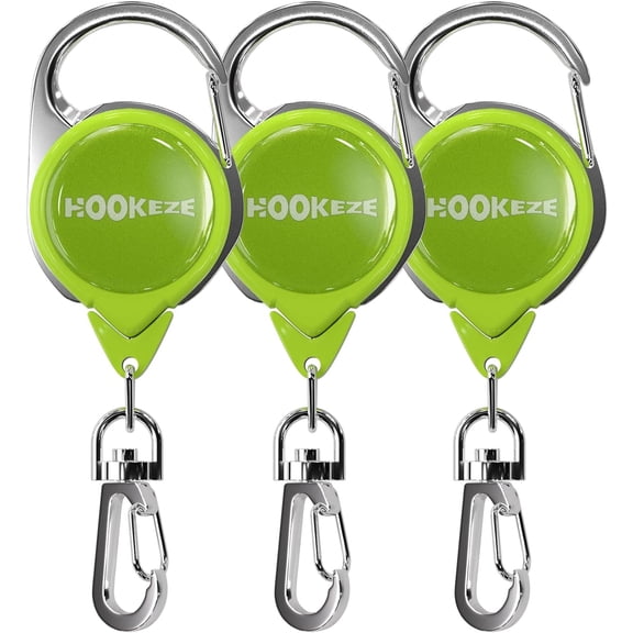 Fly Fishing Zinger Retractor for Anglers Vest, Pack of 3 - Fishing Gear and Equipment for Nippers, Forceps, Fly Float Ant, Belt Loops & Backpack