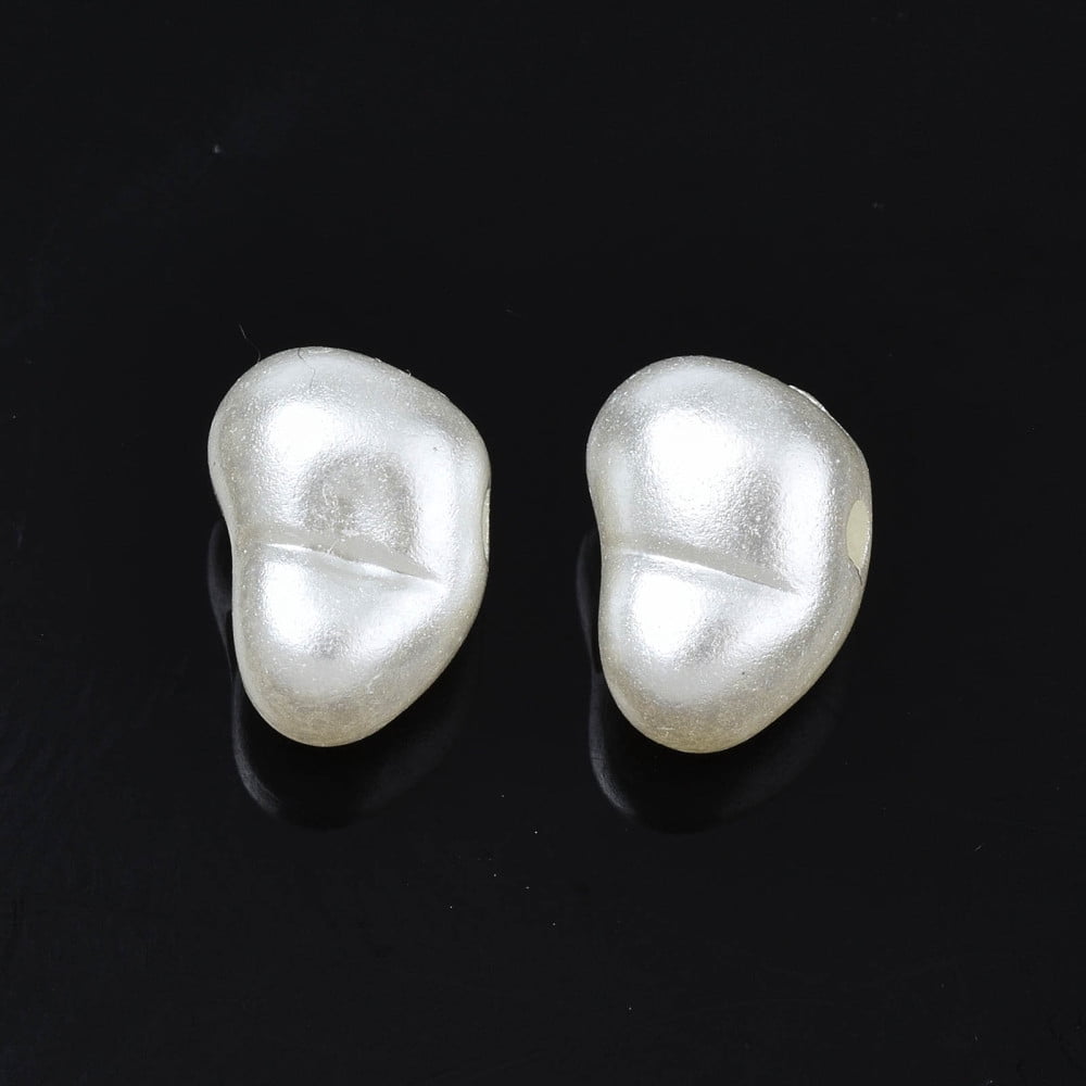 ABS Plastic Imitation Pearl Beads Oval Seashell color 6x9x6mm Hole: 1.5mm about 2625pcs/500g