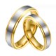 thumbnail image 4 of Entre el anillo de pareja de acero de titanio de dos colores dorado Europa y el anillo liso de acero inoxidable de nicho de Estados Unidos, 4 of 5