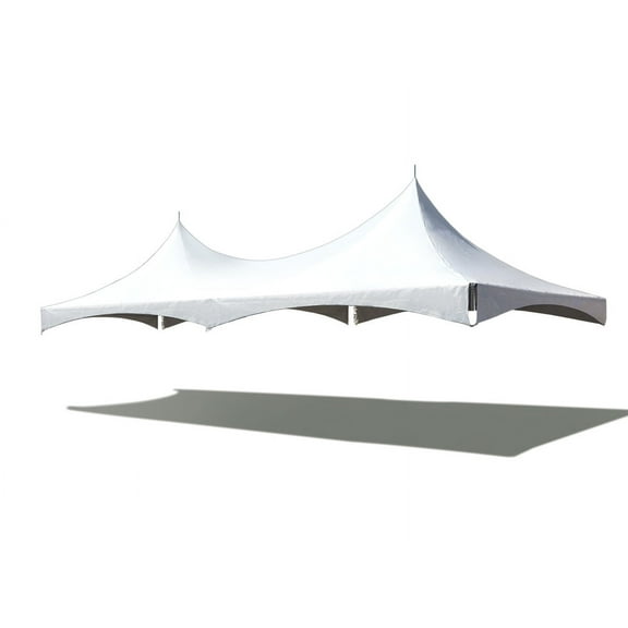 TentandTable Outdoor Wedding Canopy High Peak Frame Party Tent Top Only, White, 20' x 30'