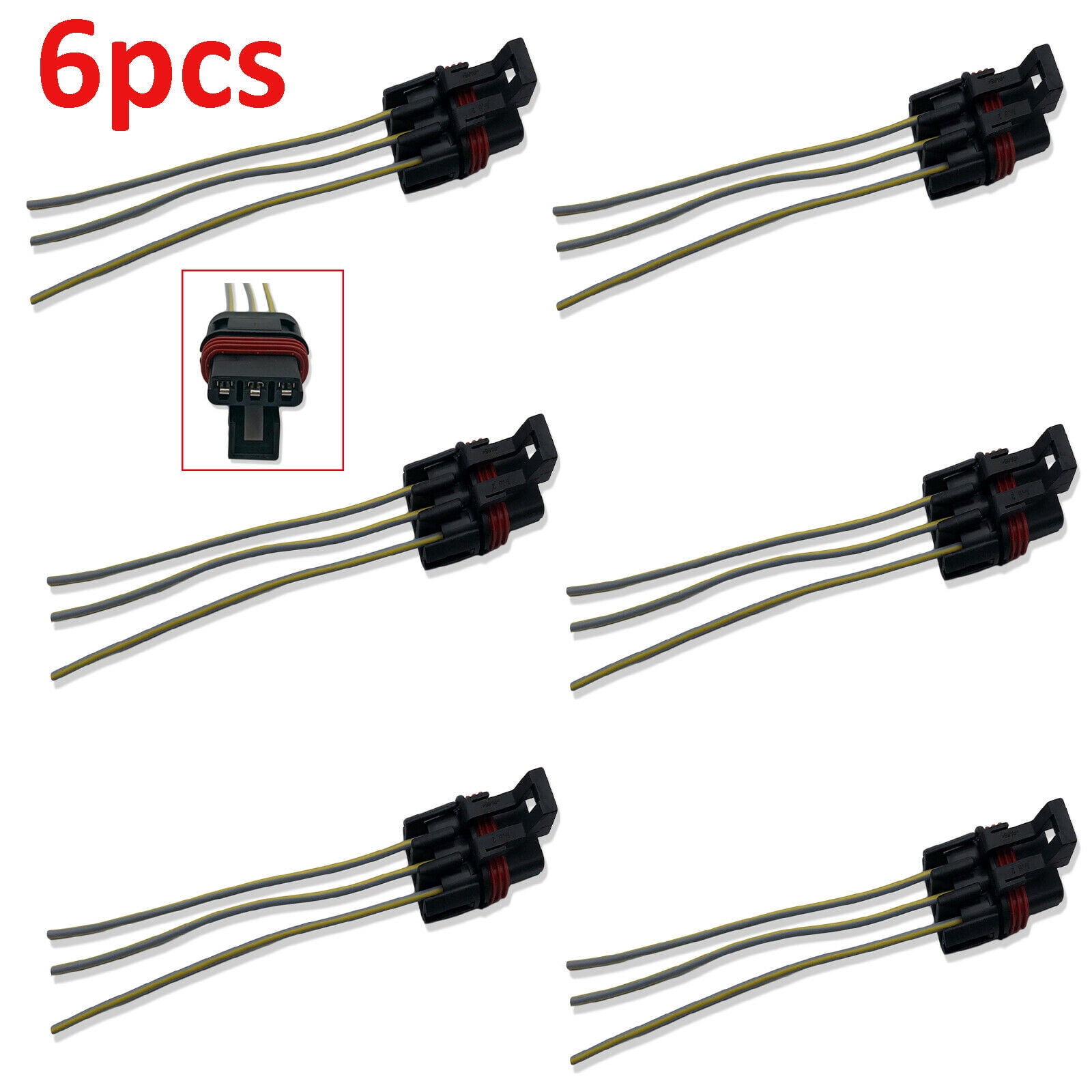 6PCS Pulse Power Plug Connector Pigtail for 2018 2019 Polaris Ranger
