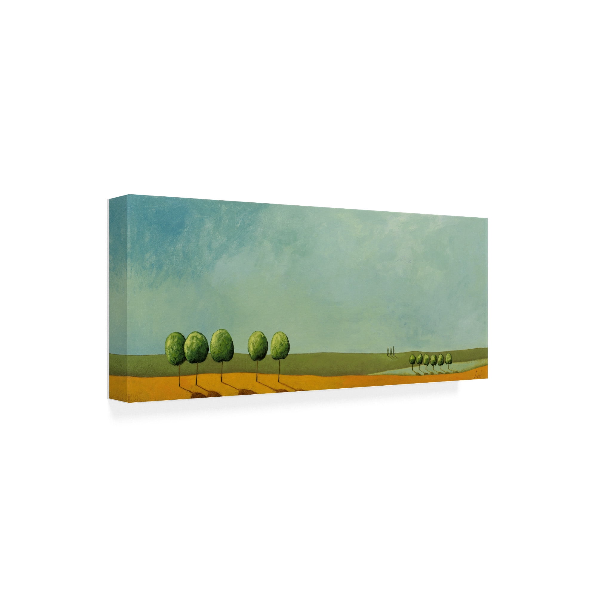 Trademark Fine Art 'Green Tuscan Paint Landscape 2' Canvas Art by Pablo Esteban