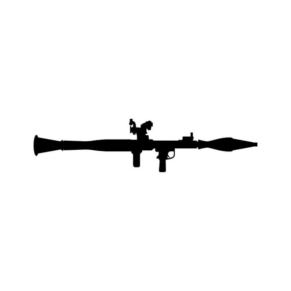 RPG Sticker Decal Die Cut - Self Adhesive Vinyl - Weatherproof - Made in USA - Many Color and Sizes - rocket propelled grenade