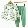 thumbnail image 4 of HCNTES Toddler Baby Boy Fall Winter Clothes Long Sleeved Pullover Shirt + Pants 2 Pcs Casual Dailywear & Loungewear Outfits Set For Kids(Green,6-12 Months), 4 of 4