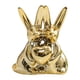 thumbnail image 3 of Estatua de pareja de conejos Escultura de animales de cerámica Figura de escritorio Figura de conejo Pascua Dorado, 3 of 9