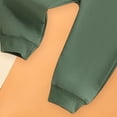 thumbnail image 6 of yboeqw Toddler Baby Boys Clothing Outfits 2 Piece Trendy Print Long Sleeve Round Neck T-Shirt and Relaxed Fit Pants Sets Dark Green,Size 18-24 Months, 6 of 7