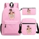 thumbnail image 2 of 3 Piezas Mochila Bandolera Y Juego De Bolsos Para Bolígrafos, Linda Mochila De Niña De Dibujos Animados, Bolsas De Viaje Para Hombres Y Mujeres, Mochilas Escolares De Gran Capacidad Para Adolescentes,, 2 of 4