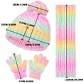 thumbnail image 5 of Xyant Kids Winter Hat Scarf Gloves Set, Boys Girls Toddler Knit Beanie Hat and Glove Set for Christmas Gift (Pink,3-10 Years）, 5 of 5