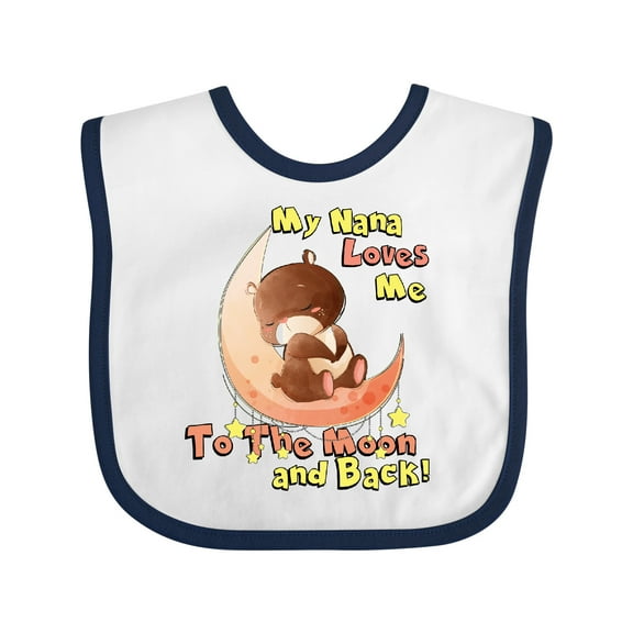 Inktastic My Nana Loves Me to the Moon and Back Boys or Girls Baby Bib