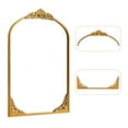 thumbnail image 4 of 26"x38" Iron Arch Wall Mirror Vintage Fireplace Mirror Gold, 4 of 5
