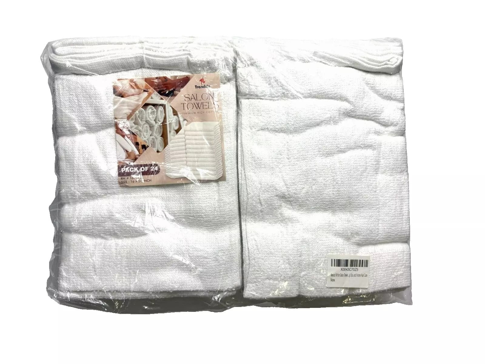 White Salon Towel 24 Pack (Not Bleach Proof, 16 x 26 Inches) Highly Absorbent Hand Towels, Gym Towels, Beauty, Spa and Home Hair Care