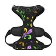 thumbnail image 5 of Picia Mardi Gras Carnival4 No-Pull Dog Harness Reflective Front Clip Vest with Handle,Step-in Air Dog Harness,Adjustable 2 Metal Rings 4 Buckles,Easy to Put on & Take Off Small, 5 of 9
