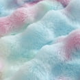 thumbnail image 6 of URBONUR Tie Dye Pink Faux Rabbit Fur Throw Blanket for Girls Women Warm Cozy Plush Fluffy Bubble Bed Throw Blankets Luxury Fuzzy Winter Blanket for Couch Sofa Bed 51×63 Inches, 6 of 7