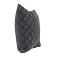thumbnail image 2 of Giana 22 x 22 Square Fabric Accent Throw Pillow, Checkered Pattern, Gray- Saltoro Sherpi, 2 of 4