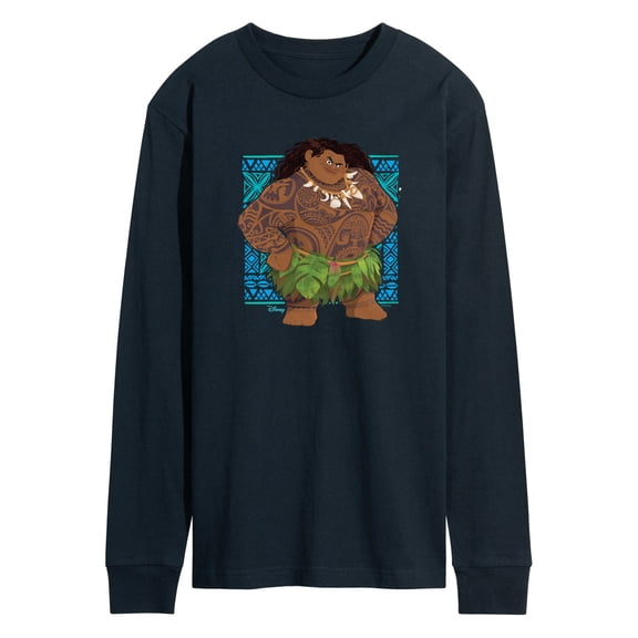 Moana - Maui Print - Men's Long Sleeve Graphic T-Shirt