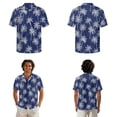 thumbnail image 2 of Xixirimido Palm Trees Blue Tropical Print Couples Matching Vacation Outfits Men's Breathable Short Sleeve Shirt & Women's Irregular Hem Dress Coordinated Summer Wear for Dating, Size 4XL, 2 of 7