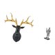 thumbnail image 5 of Estatua de cabeza de ciervo,Adorno de pared con cabeza de ciervo,animal decorativo para el hogar,Figura de escritorio,Estatua de caballero,artesanía, 5 of 8