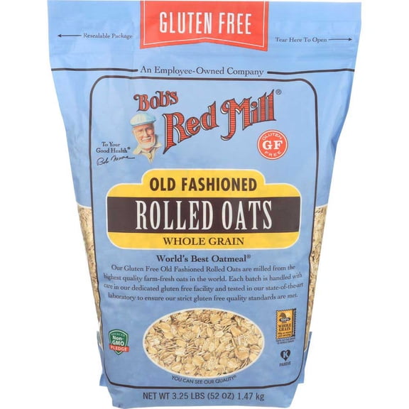 Bobs Red Mill Gluten Free Old Fashioned Rolled Oats, 52 Ounce -- 4 per Case.