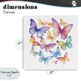thumbnail image 4 of Stupell Industries Bohemian Rainbow Butterflies Rabble Canvas Art, 17 x 17, by Creative Studio, 4 of 8