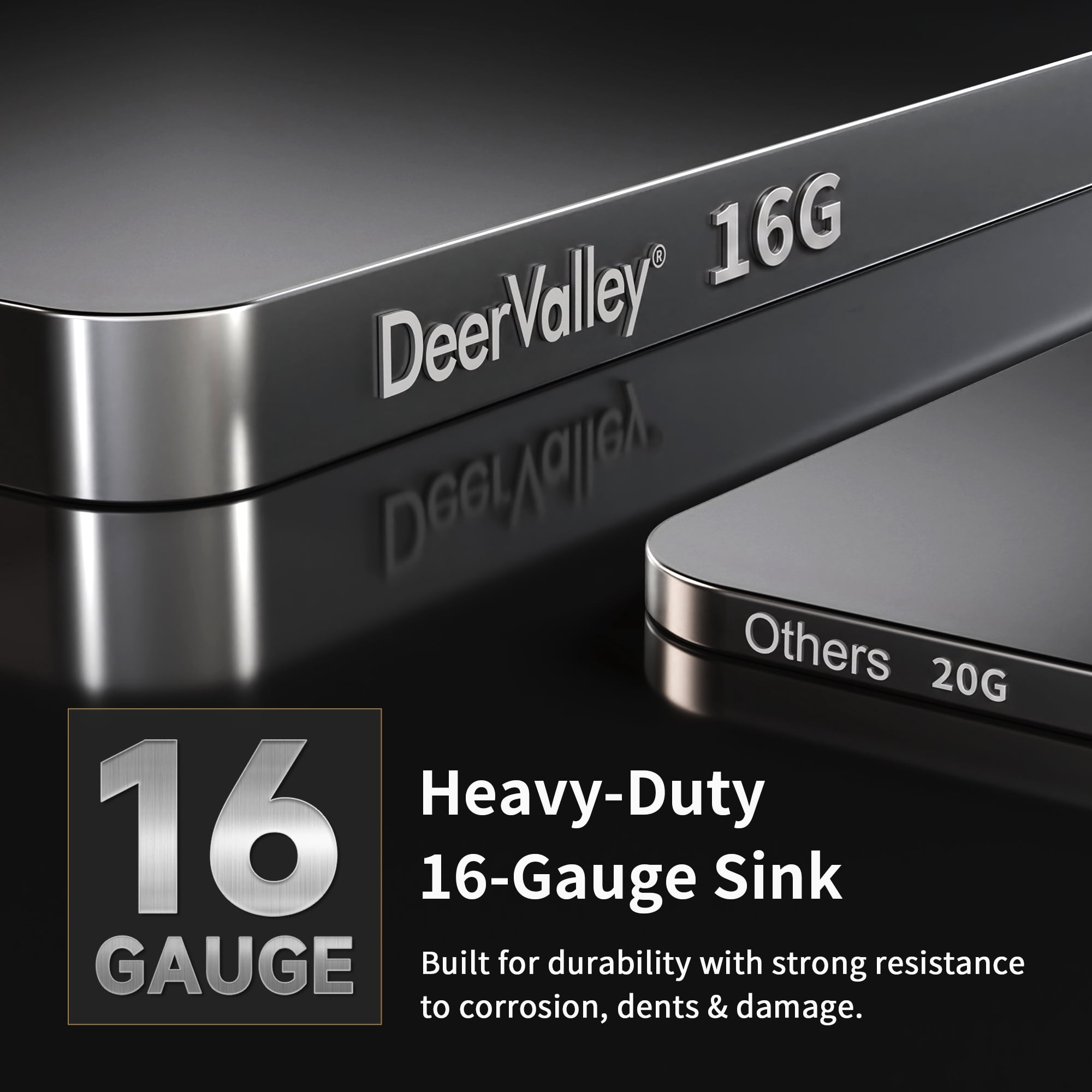 DeerValley DV-1K0603 32 Inch Undermount Kitchen Sink, 16 Gauge Stainless Steel Single Bowl Workstation Sink with Rolling Drying Rack, Deep Large Sink for Kitchen Remodel, Meal Prep, Homeowners