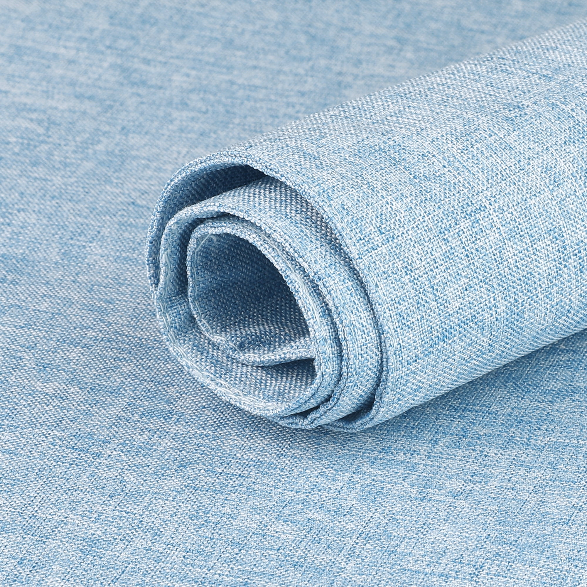 Unique Bargains Placemats Set of 6 Heat Resistant Place Imitation Linen Place Table Mats Light Blue