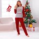 thumbnail image 4 of Pijama navideño A juego para mujer, I am Dreaming of A Wine, conjunto de pijamas grises para mujer, 4 of 4