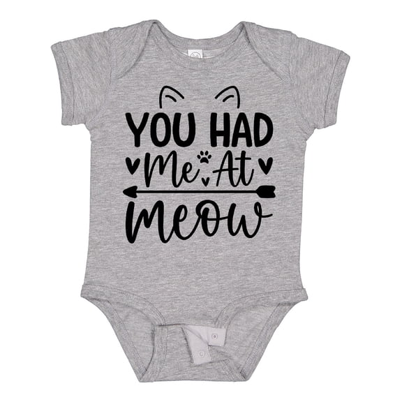 Inktastic You Had Me at Meow Boys or Girls Baby Bodysuit