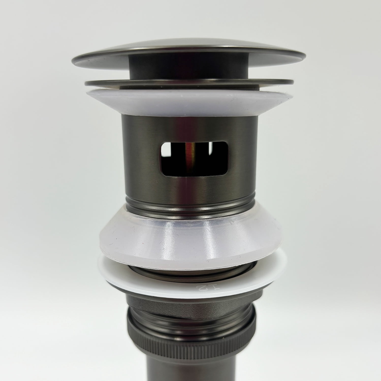 Bathroom Sink Drain with Overflow, Vessel Sink Lavatory Vanity Pop Up Drain Stopper, 304 Stainless Steel