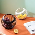 thumbnail image 1 of Xihbxyly Cesta de Frutas con Diseño Geométrico Moderno y Estructura Hueca de Acero Inoxidable. Ideal para Almacenar Frutas, Aperitivos y Verduras En La Cocina. Decoración Elegante para El Hogar. Tama, 1 of 7