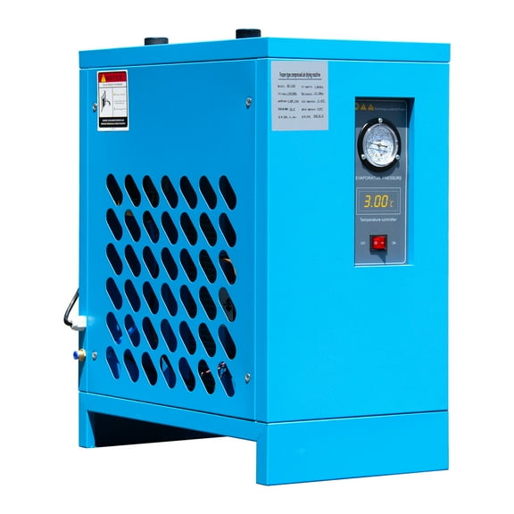 HPDMC Industrial Refrigerated Air Dryer with R134a Cooling System for Air Compressors, 35 CFM, 0.58 KW, 110V/60Hz, Removes Moisture, Oil, Contaminants – Ideal for Workshop, Garage, Pneumatic Tools