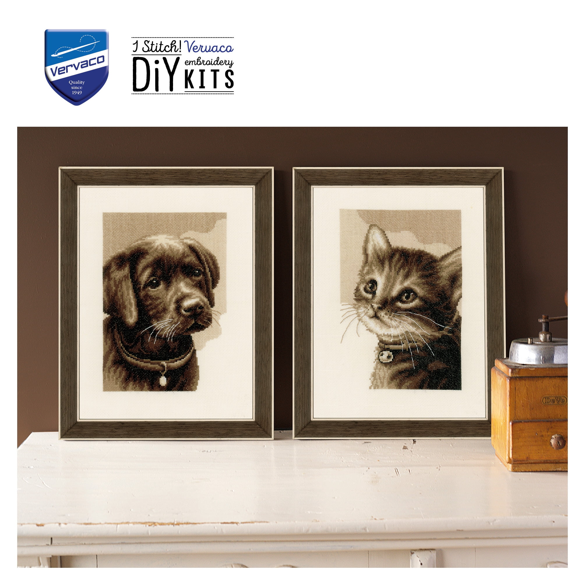 Labrador Puppy Cross Stitch Kit by Vervaco