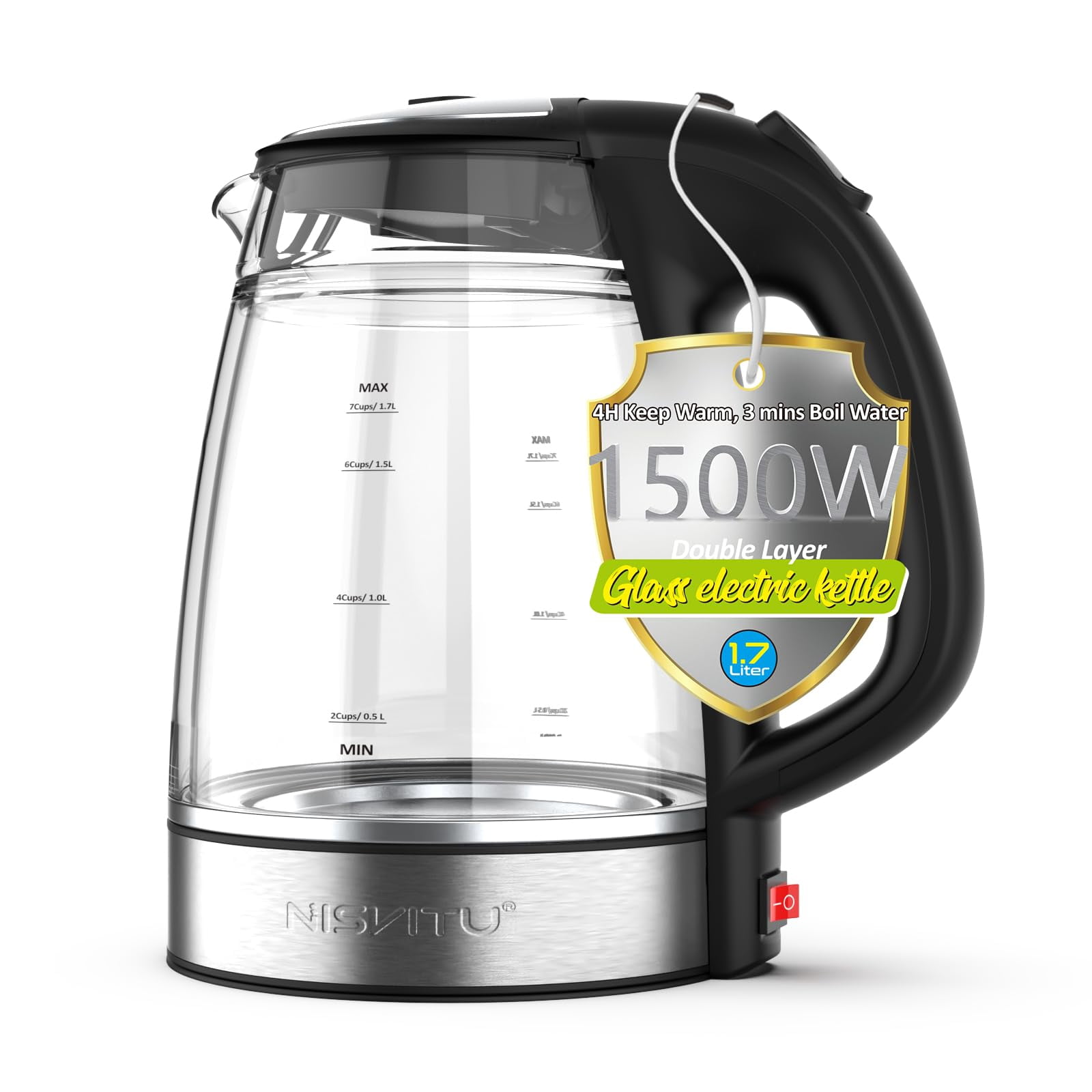 Hervidor O Caldera Eléctrica Inalámbrica Swiss Luxx De 650W - Acero Inoxidable, Rápido Y Práctico